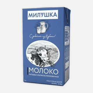 Молоко Милушка 2.5% ультрапастеризованное 1л