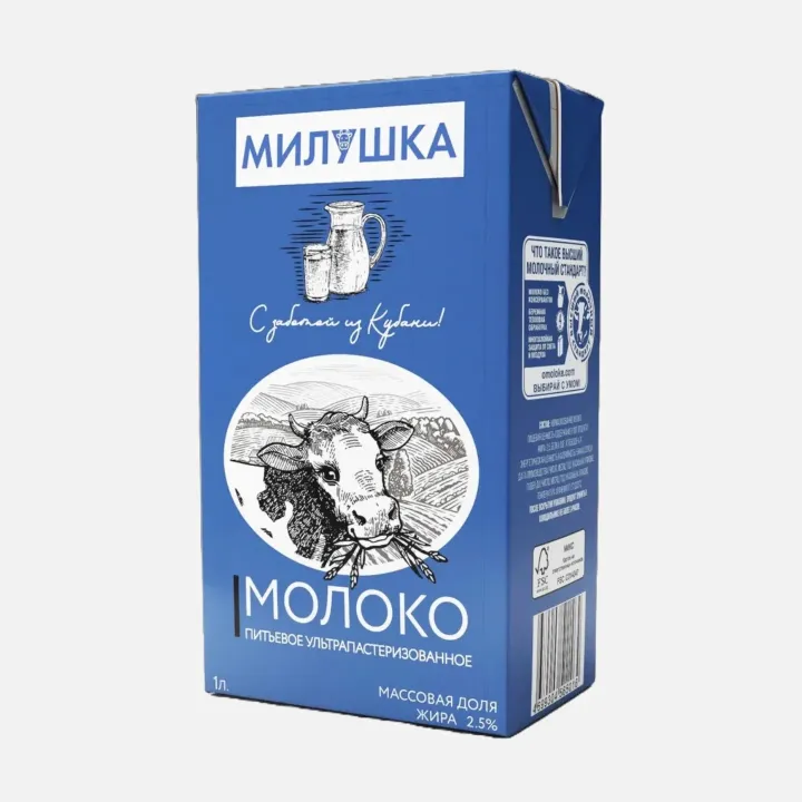 Молоко Милушка 2,5% 1л
